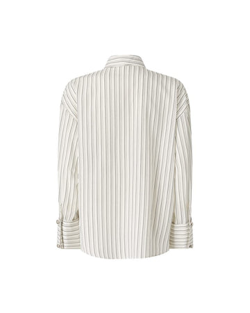 Pinko Camicia Oversize a Righe con Cravatta donna