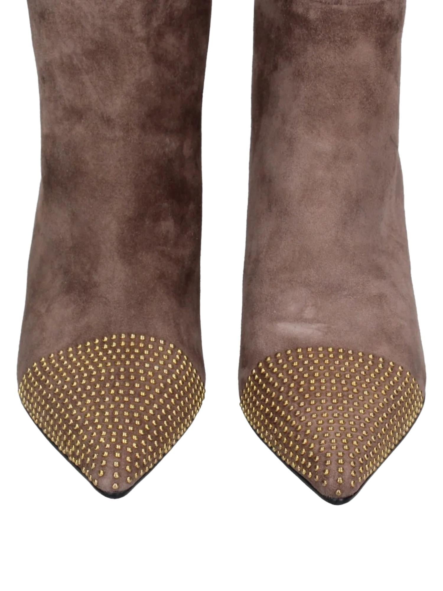 Marc Ellis Stivali scamosciati con borchie 7 cm