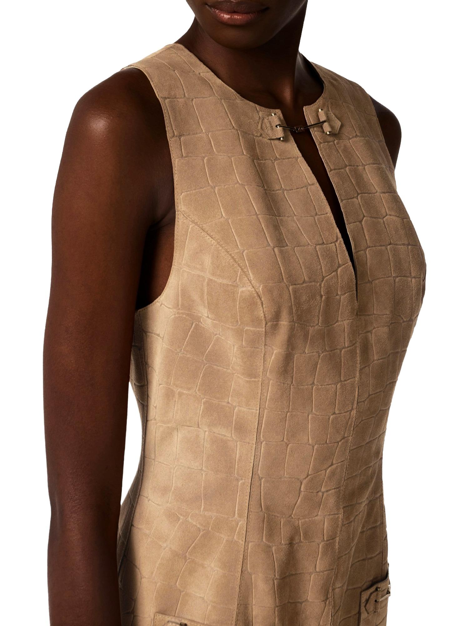 Elisabetta Franchi Abito in suede con stampa alligatore