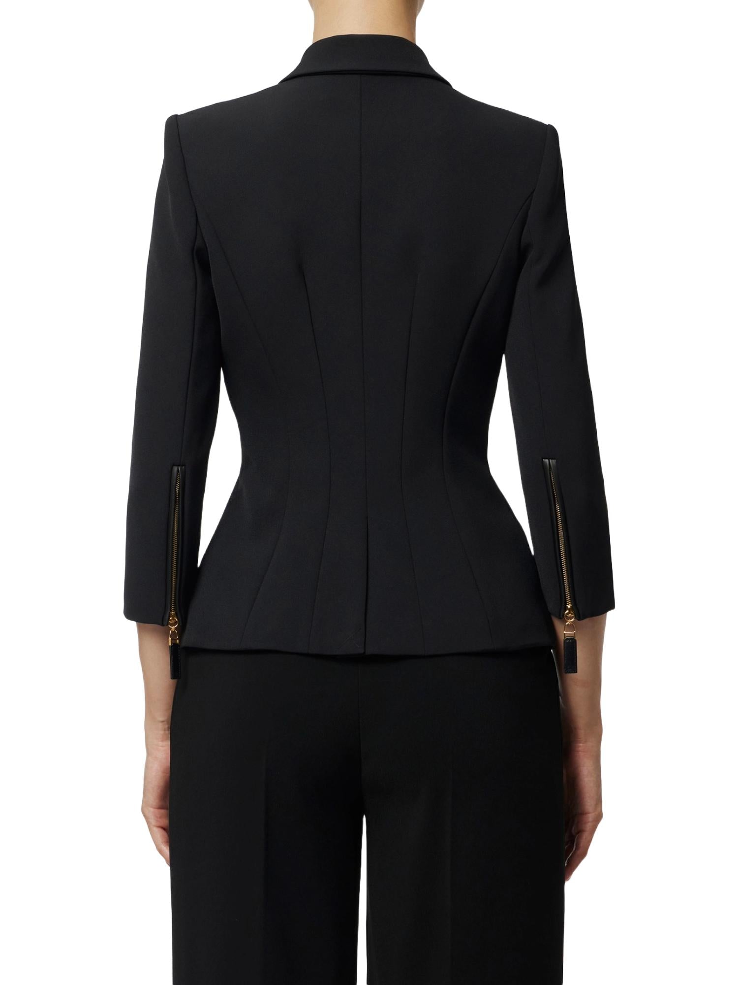 Elisabetta Franchi Giacca doppiopetto in crepe