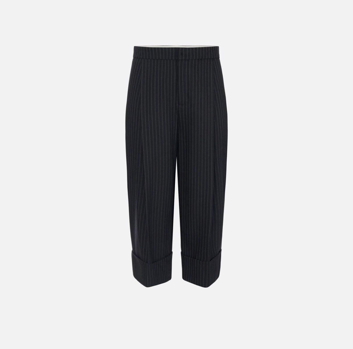 Pantaloni in fresco lana gessato
