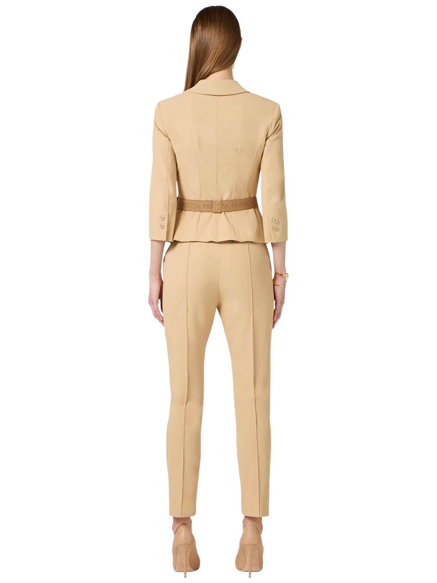 Elisabetta Franchi Pantalone slim con cintura