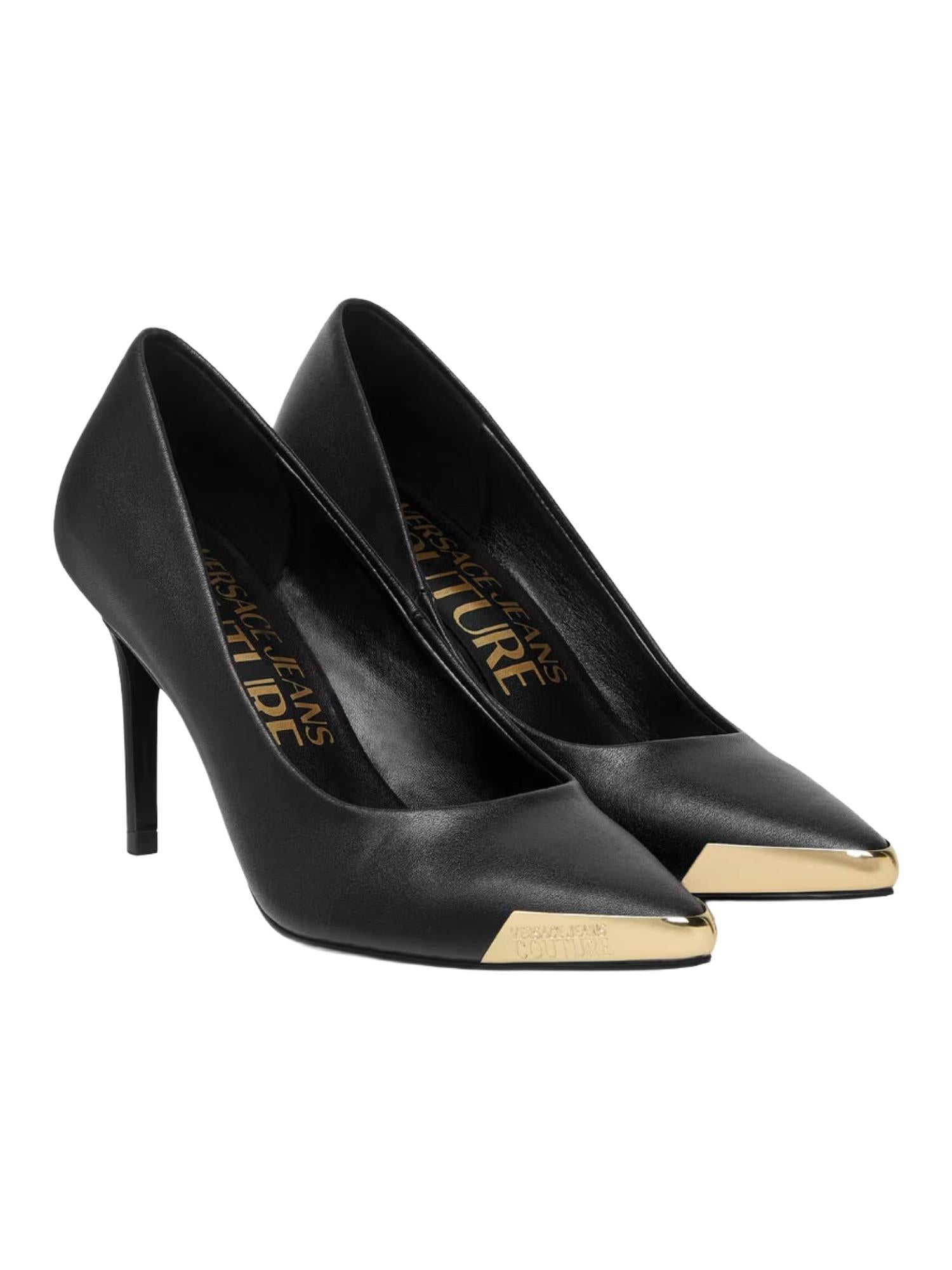 Versace Jeans Couture Decolletè con puntalino oro 8 cm