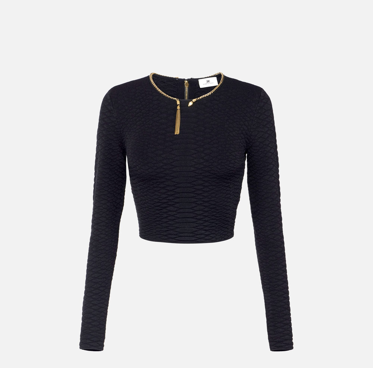 Top in maglia a trama snake
