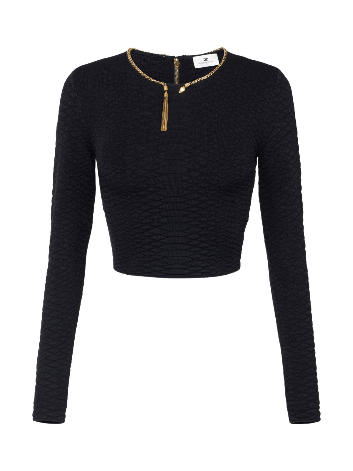 Top in maglia a trama snake
