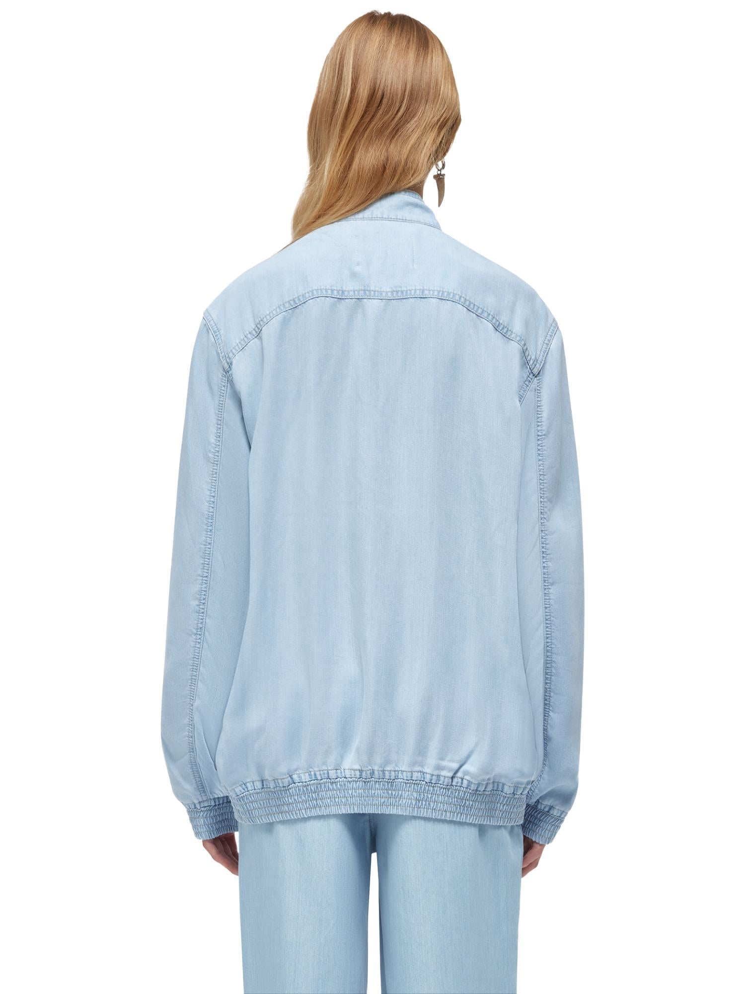 Blugirl Bomber in denim con rosa