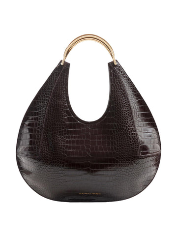 Elisabetta Franchi Borsa hobo grande con stampa cocco
