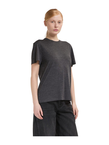 Maglia Girocollo in Lana Maniche Corte