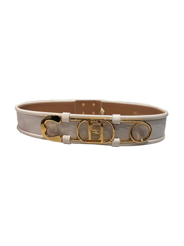 Elisabetta Franchi Cintura con placca logata 5 cm