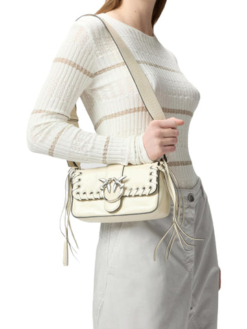 Pinko Borsa Love One Mini Slouchy con frange