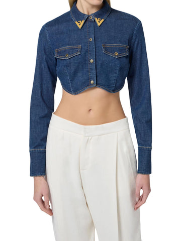 Elisabetta Franchi Camicia di jeans crop