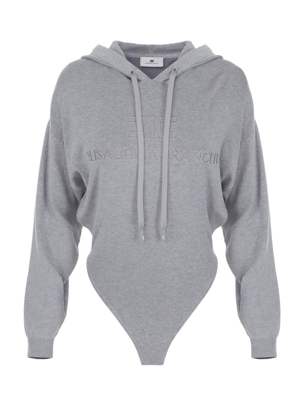 Body in maglia con cappuccio