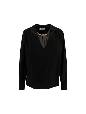 Elisabetta Franchi Camicia con dettaglio gioiello