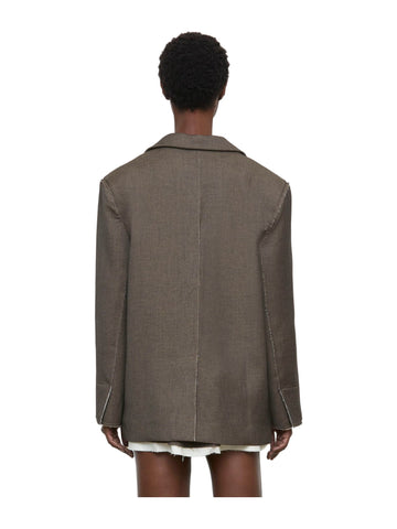 Giacca Oversize con Revers Monopetto