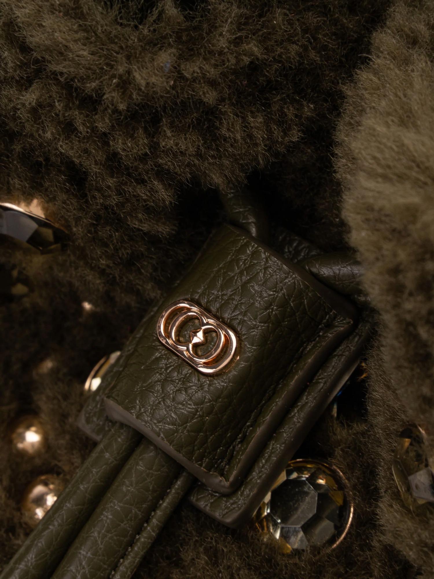 La Carrie Borsa a secchiello in ecopelliccia Andromeda Small