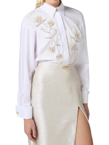 Elisabetta Franchi Camicia con ricamo floreale