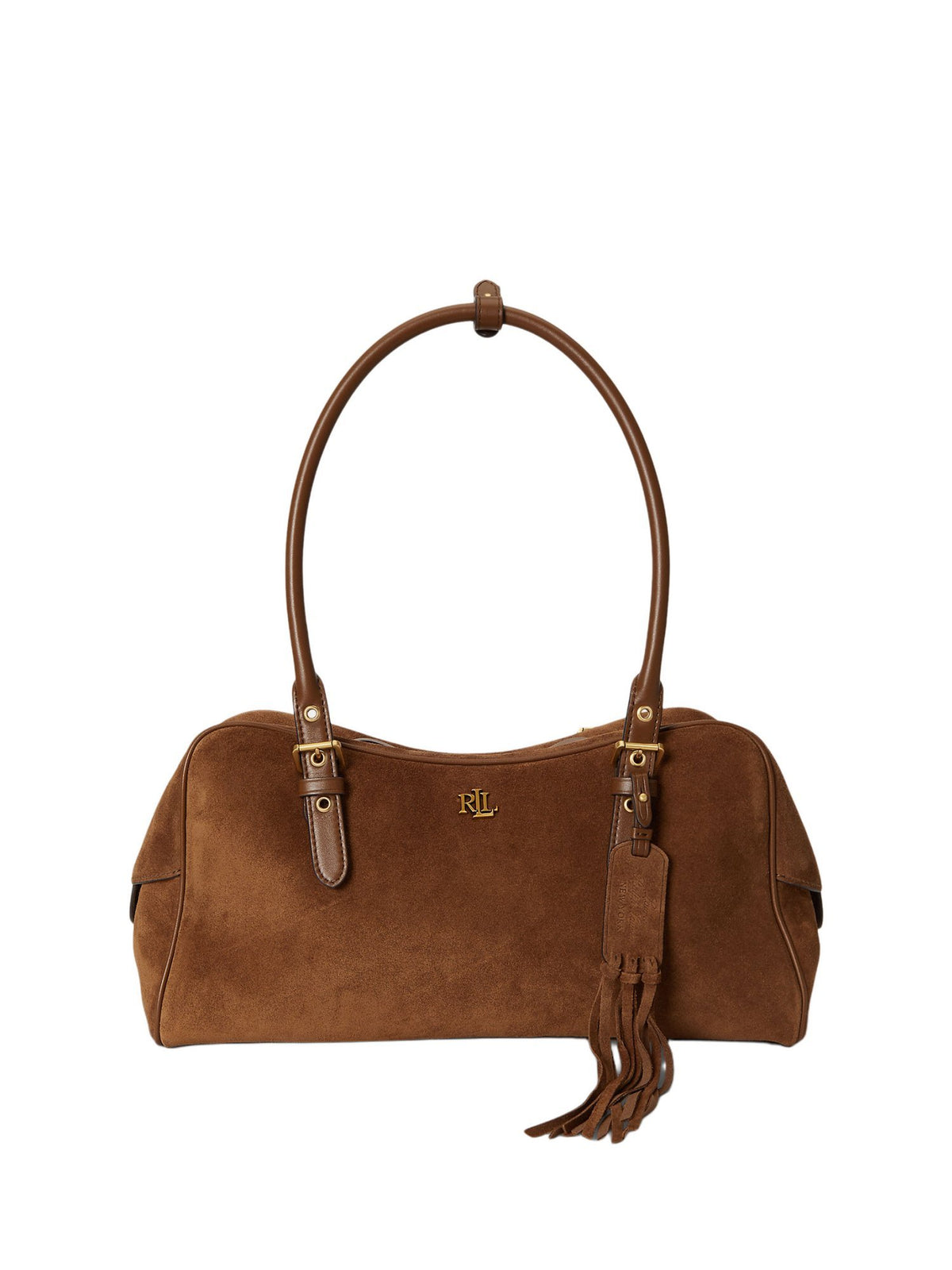 Borsa a mano grande in pelle scamosciata Marcy con cerniera