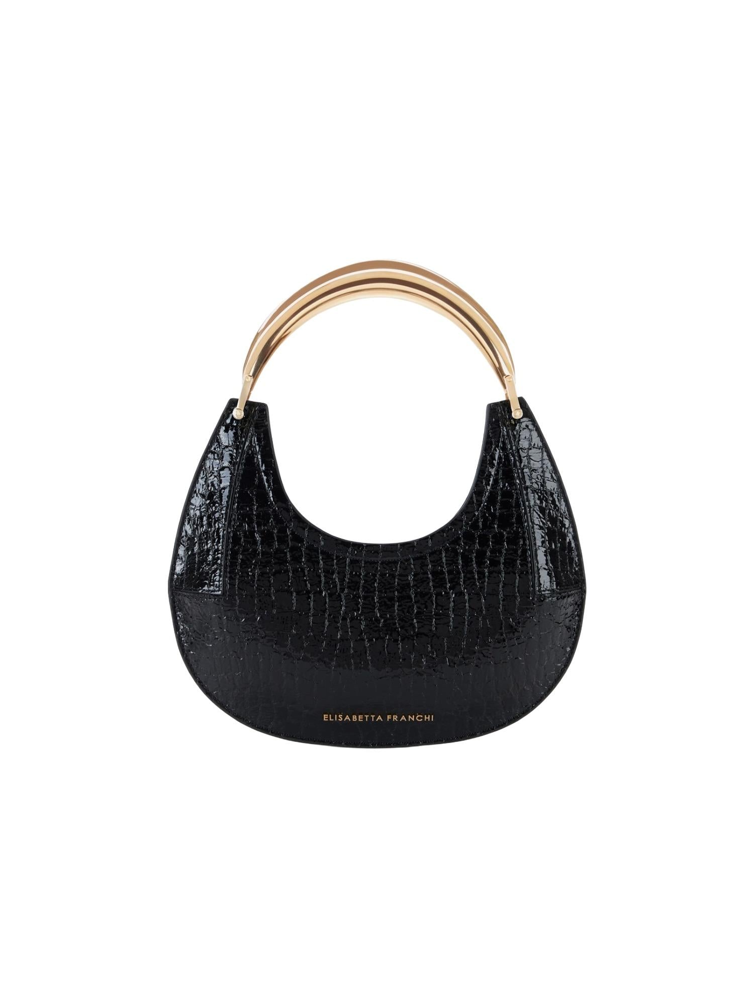 Elisabetta Franchi Borsa hobo piccola con stampa cocco