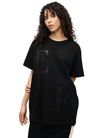 Elisabetta Franchi T-shirt oversize con logo