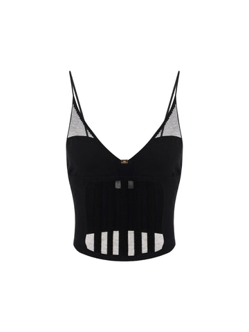 Elisabetta Franchi Top corsetto con trasparenze