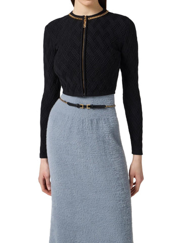 Elisabetta Franchi Cardigan in maglia a rombi