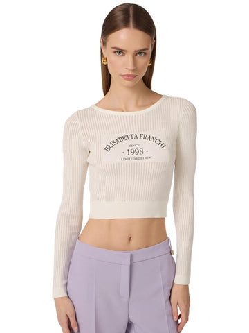 Elisabetta Franchi Maglia lavorata con logo
