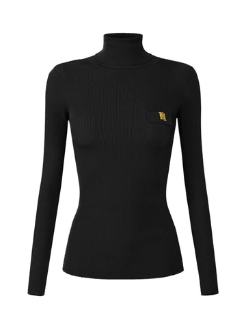 Dolcevita in maglia con ricami à jour
