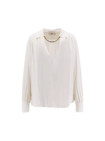 Elisabetta Franchi Camicia con dettaglio gioiello