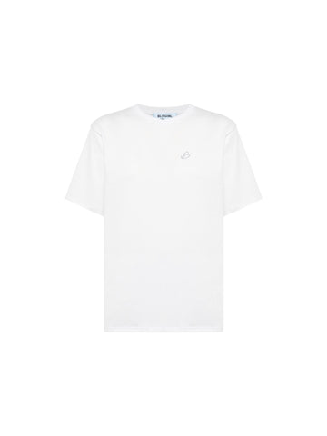 Blugirl T-shirt basic con logo in cristalli