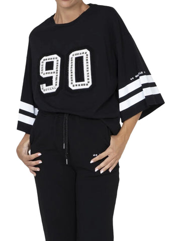 Marc Ellis T-shirt oversize con borchie