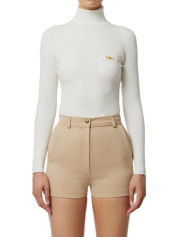 Elisabetta Franchi Maglia a dolcevita con taschino