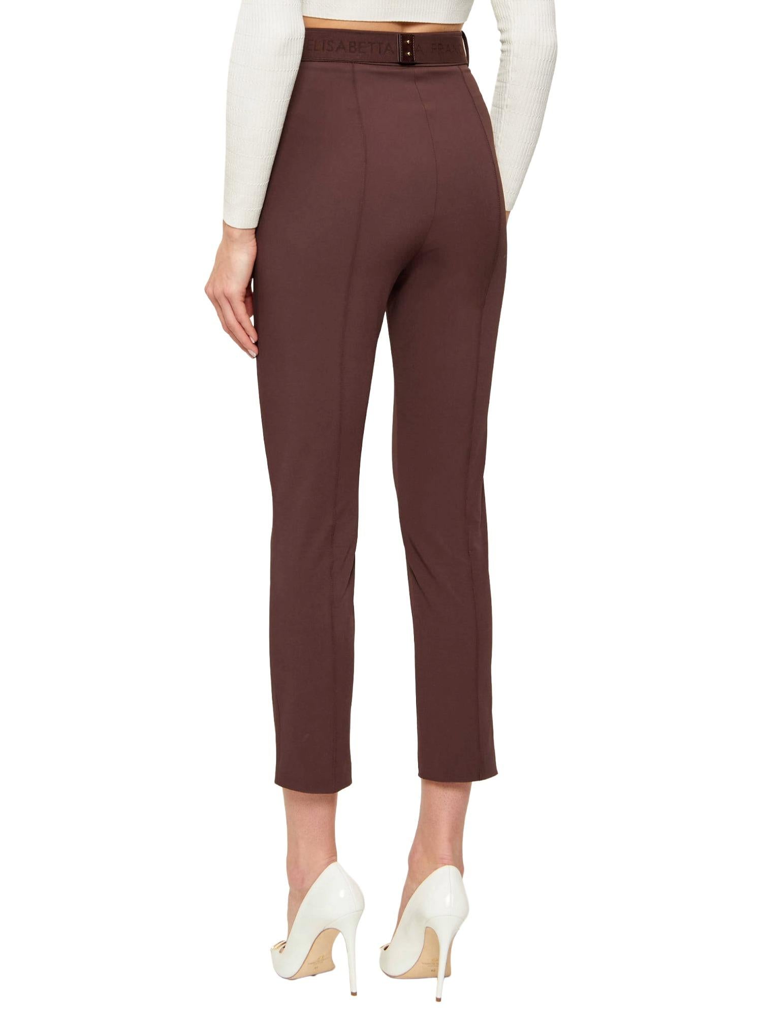 Elisabetta Franchi Pantalone slim con cintura