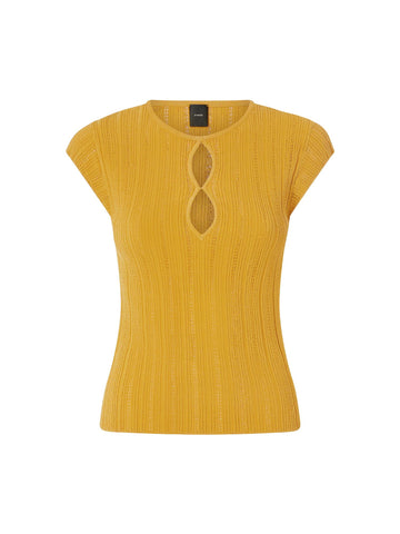Pinko T-shirt in maglia traforata Tofane