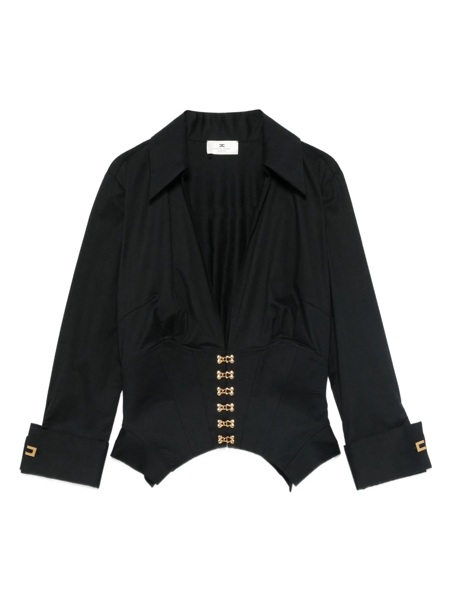 Elisabetta Franchi Camicia con ganci gioiello