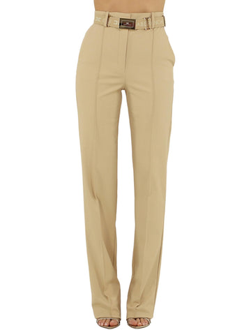Elisabetta Franchi Pantalone flare con cintura