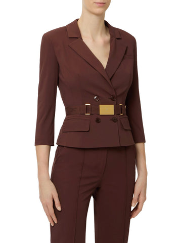 Elisabetta Franchi Giacca doppiopetto con cintura