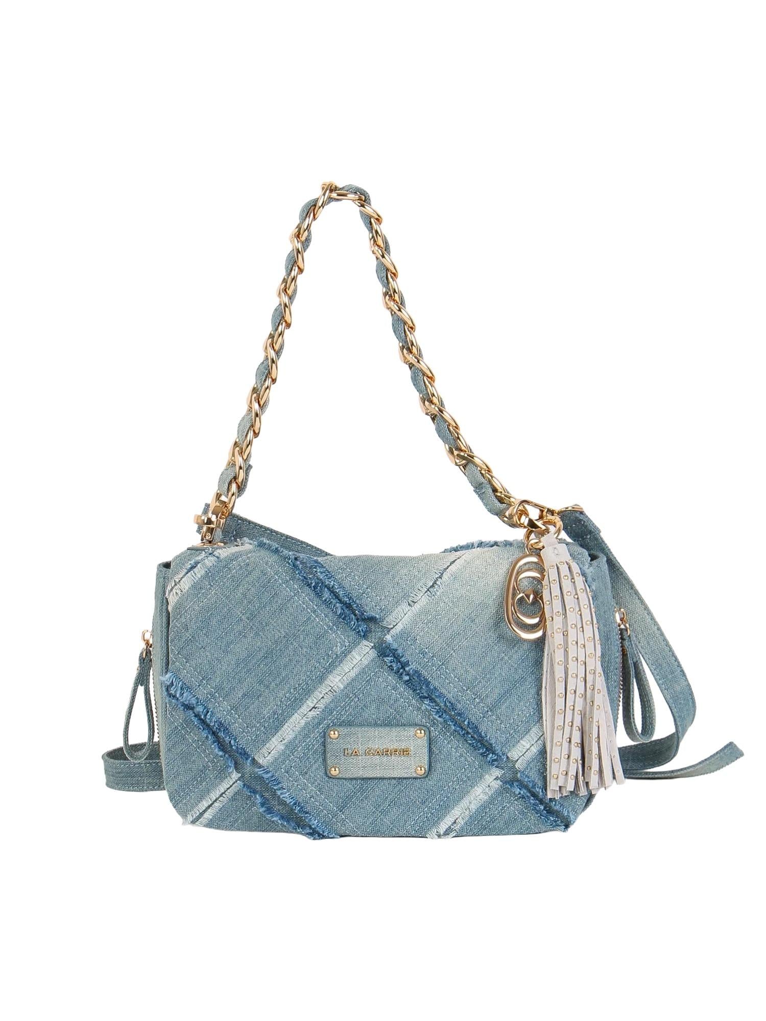 La Carrie Borsa media in denim Isabel