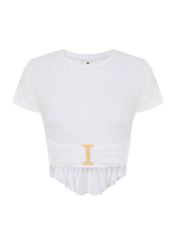 T-shirt in jersey con dettaglio gioiello