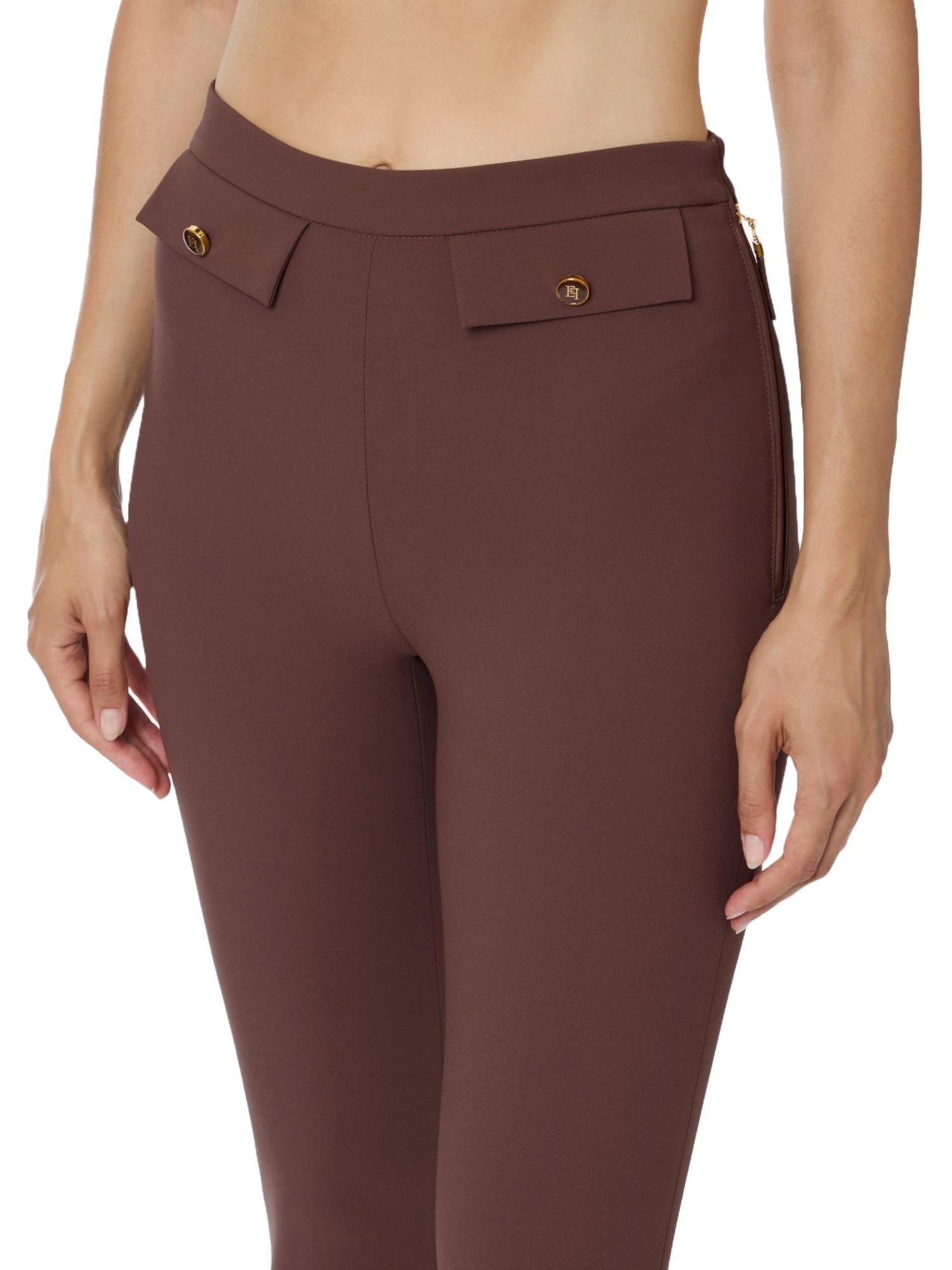 Elisabetta Franchi Pantalone slim in crepe