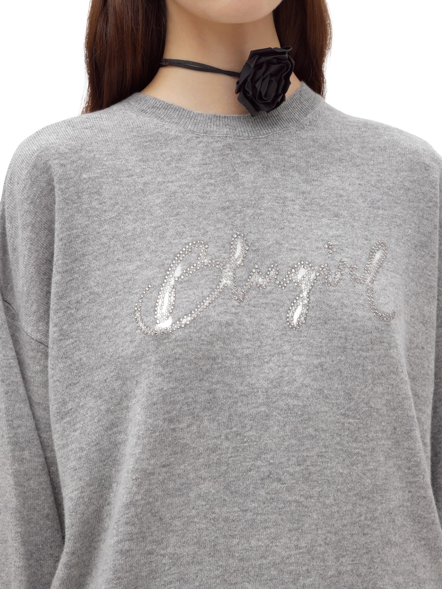 Blugirl Maglia con logo in strass