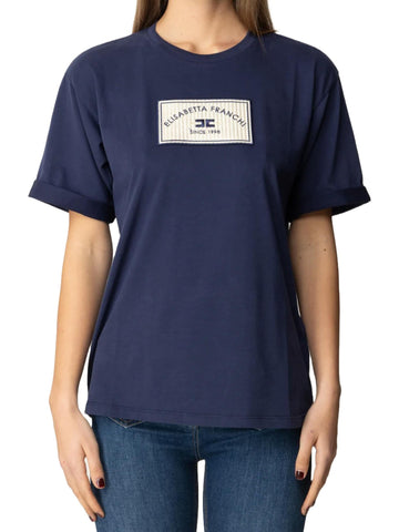 Elisabetta Franchi T-shirt con patch logo
