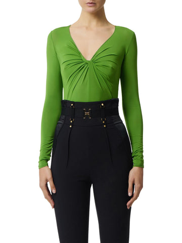 Elisabetta Franchi Body in jersey con drappeggio