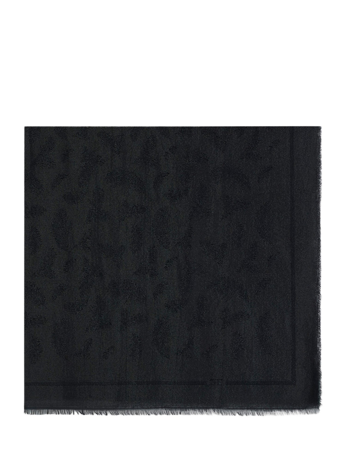 Foulard in lurex con tema piume