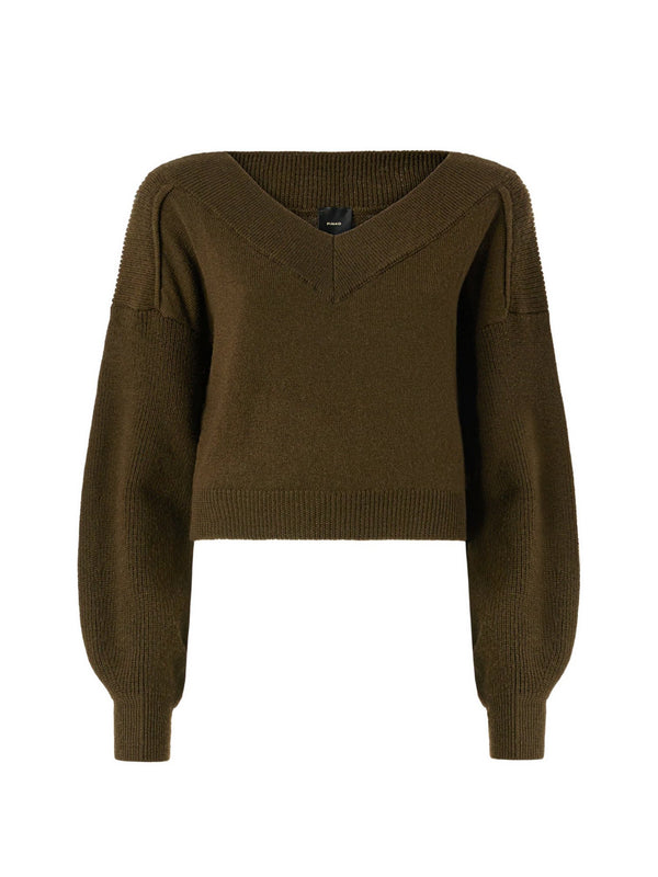 Maglia Cropped con Scollo a V