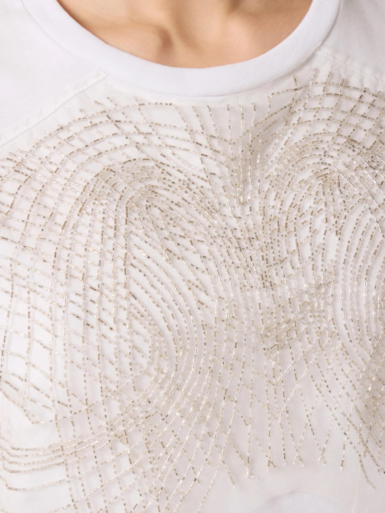 Elisabetta Franchi T-shirt con cristalli ricamati