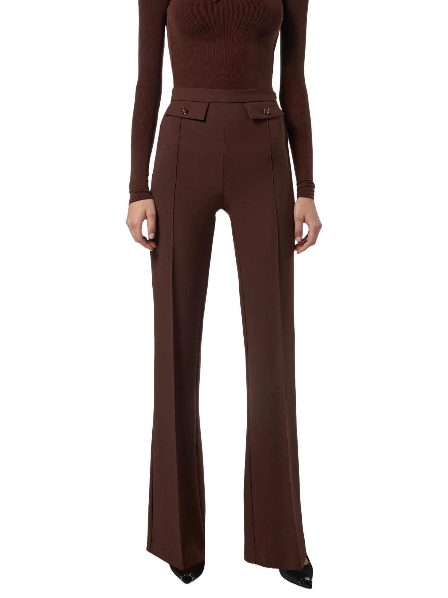 Elisabetta Franchi Pantalone a palazzo in crepe