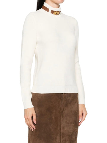 Elisabetta Franchi Maglia con cinturino gioiello