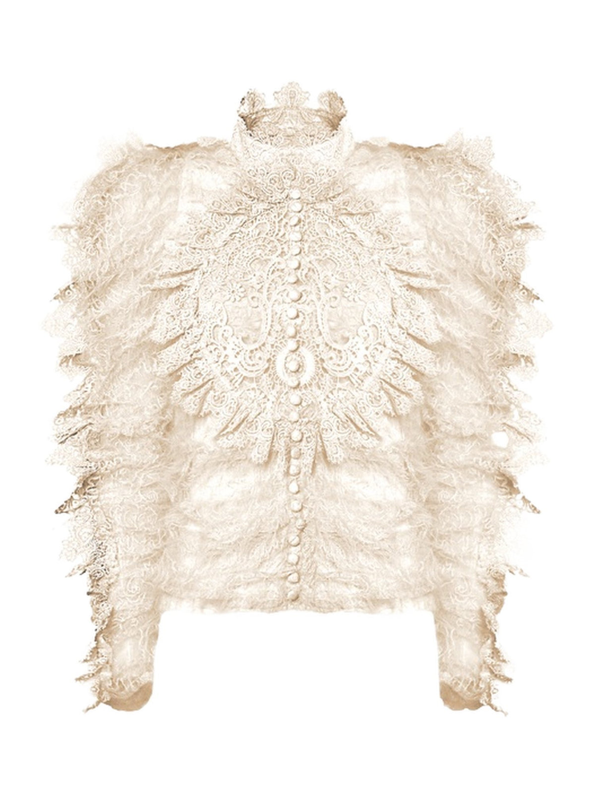 Camicia Corta in Pizzo Floreale
