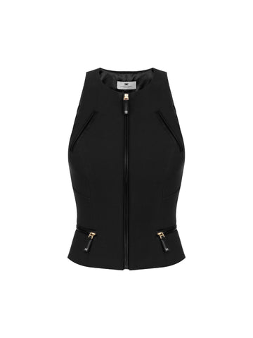 Elisabetta Franchi Top smanicato in crepe