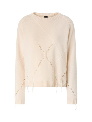 Maglione in lana e cashmere con maxi rombi